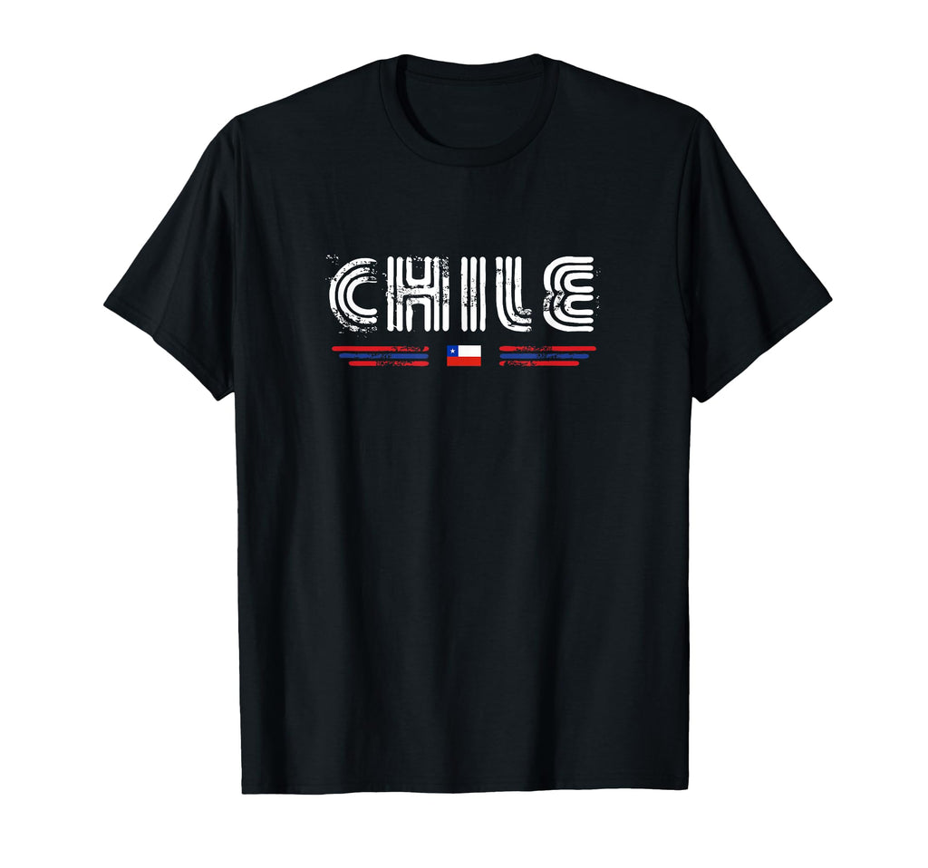 Chile 70S 80S Type Flag T-Shirt - Novelty Apparel Unisex - T-Shirt, Sweatshirt, Hoodie