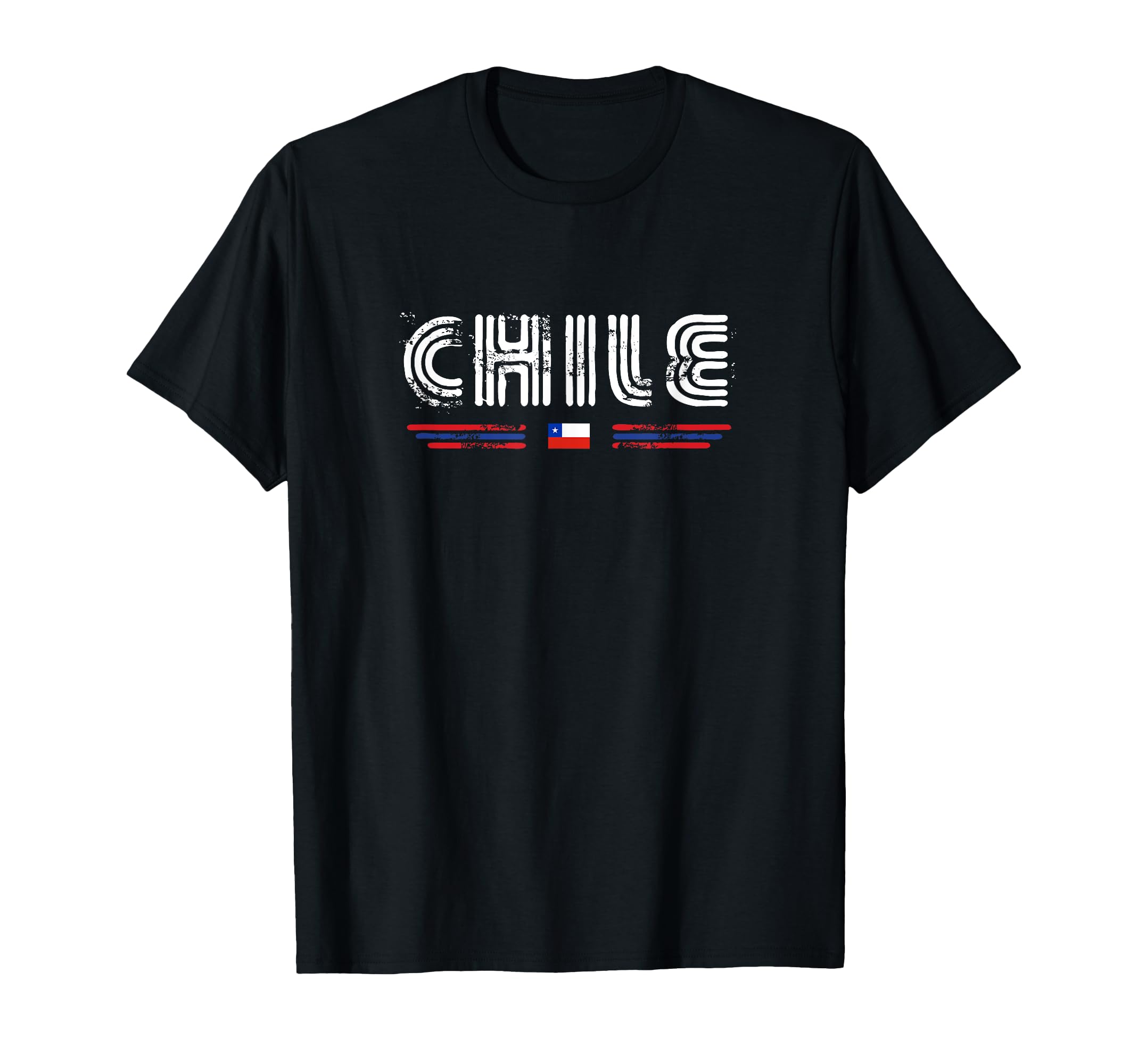 Chile 70S 80S Type Flag T-Shirt - Novelty Apparel Unisex - T-Shirt, Sweatshirt, Hoodie