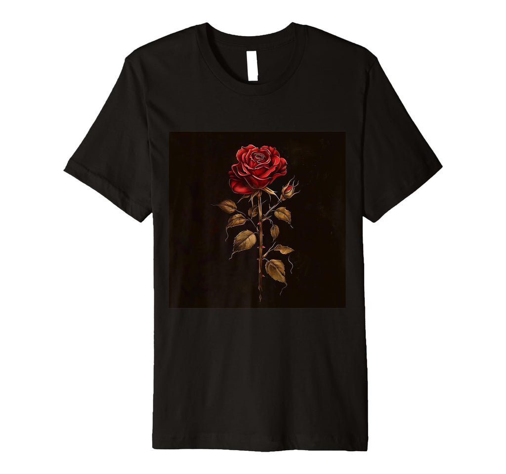 Floral Pattern Gift Flower Tattoo Red Rose T-Shirt - Graphic Print Unisex - T-Shirt, Sweatshirt, Hoodie
