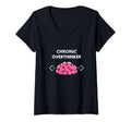 Chronic Overthinker Funny V Neck T-Shirt - Minimalist Print Men Women - T-Shirt, Sweatshirt, Hoodie