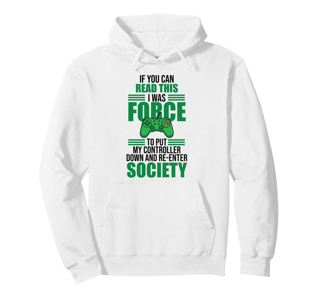 Forced To Put Controller Down Re Hoodie - Aesthetic Graphic for Adults - T-Shirt, Sweatshirt, Hoodie