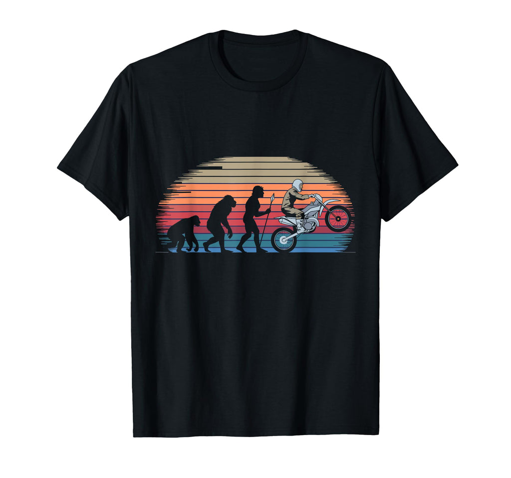 Motorcycle Evolution Human Biker T-Shirt - Casual Everyday Wear for Adults - T-Shirt, Sweatshirt, Hoodie