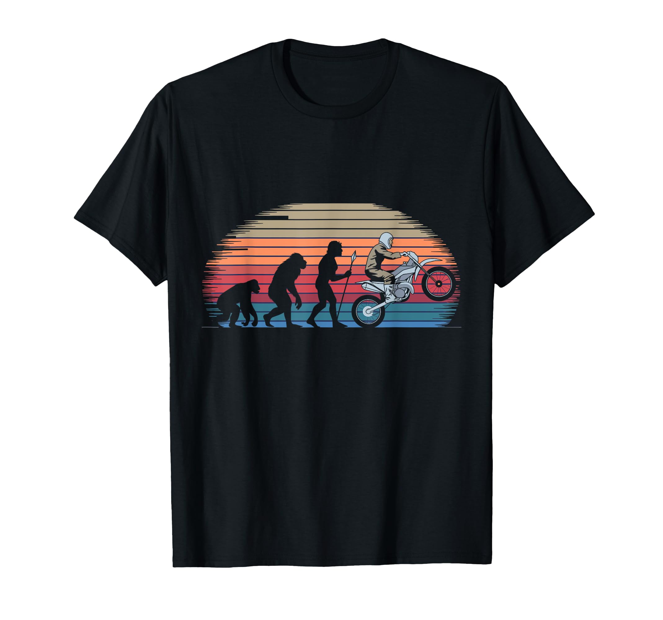 Motorcycle Evolution Human Biker T-Shirt - Casual Everyday Wear for Adults - T-Shirt, Sweatshirt, Hoodie