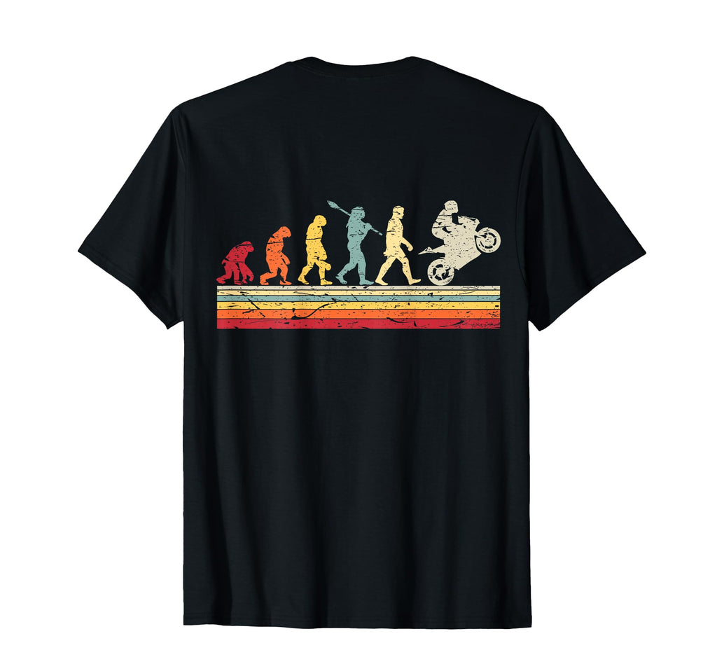 Motorcycle Evolution Human Biker T-Shirt - Unique Graphic for Adults - T-Shirt, Sweatshirt, Hoodie