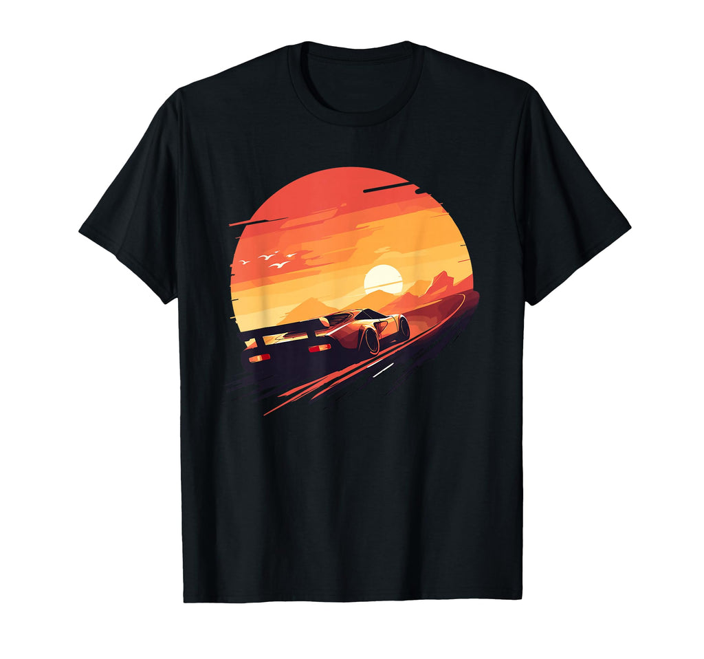 Sunset Speedster Race Car Enthusiast T-Shirt - Novelty Apparel Men Women - T-Shirt, Sweatshirt, Hoodie