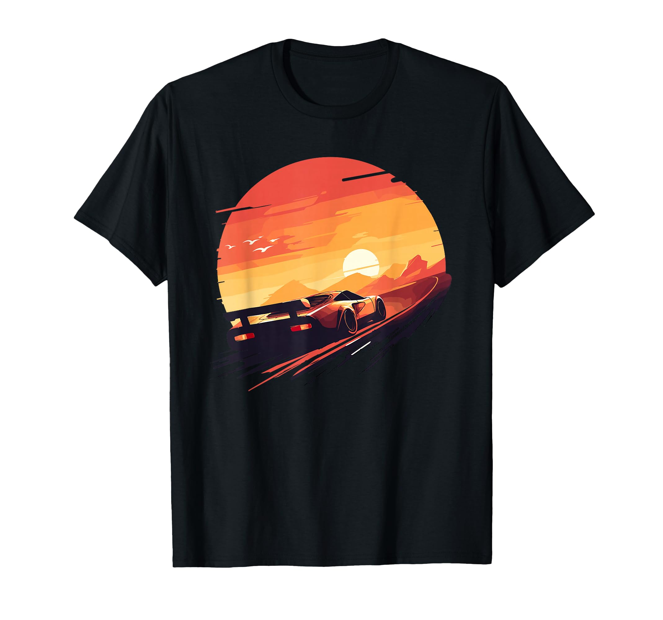 Sunset Speedster Race Car Enthusiast T-Shirt - Novelty Apparel Men Women - T-Shirt, Sweatshirt, Hoodie