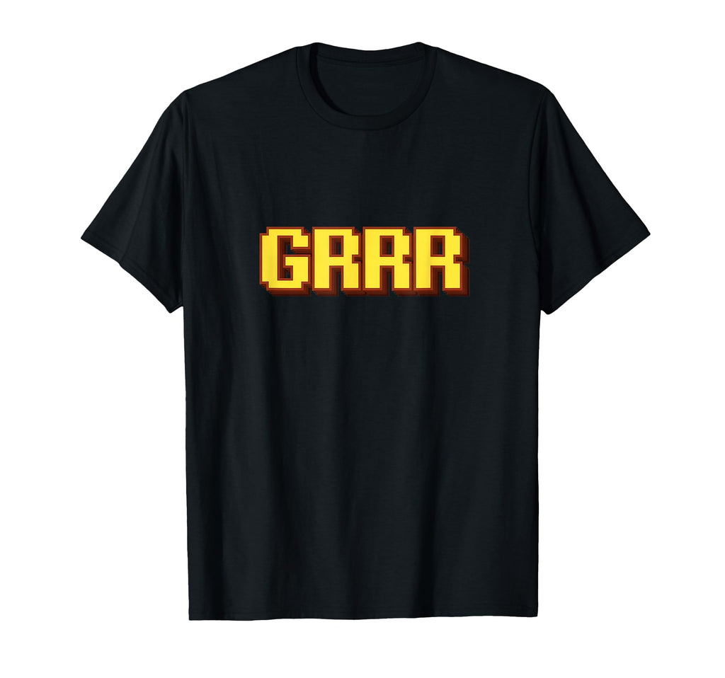Grrr Expression Pixel Art Typography T-Shirt - Trendy Graphic Men Women - T-Shirt, Sweatshirt, Hoodie