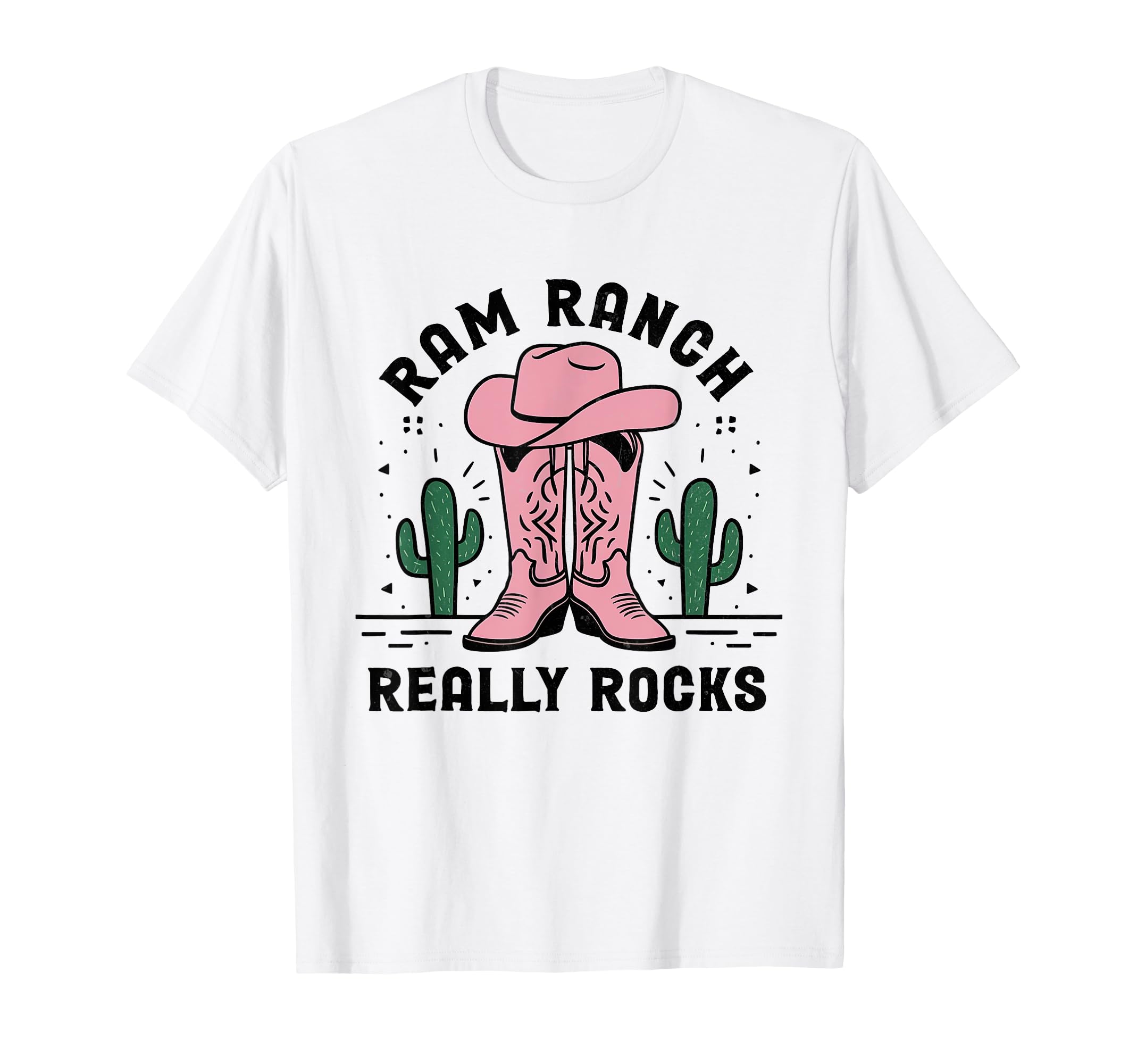 Ram Ranch Really Rocks Cowboy Hat Western T-Shirt - Trendy Graphic Unisex - T-Shirt, Sweatshirt, Hoodie