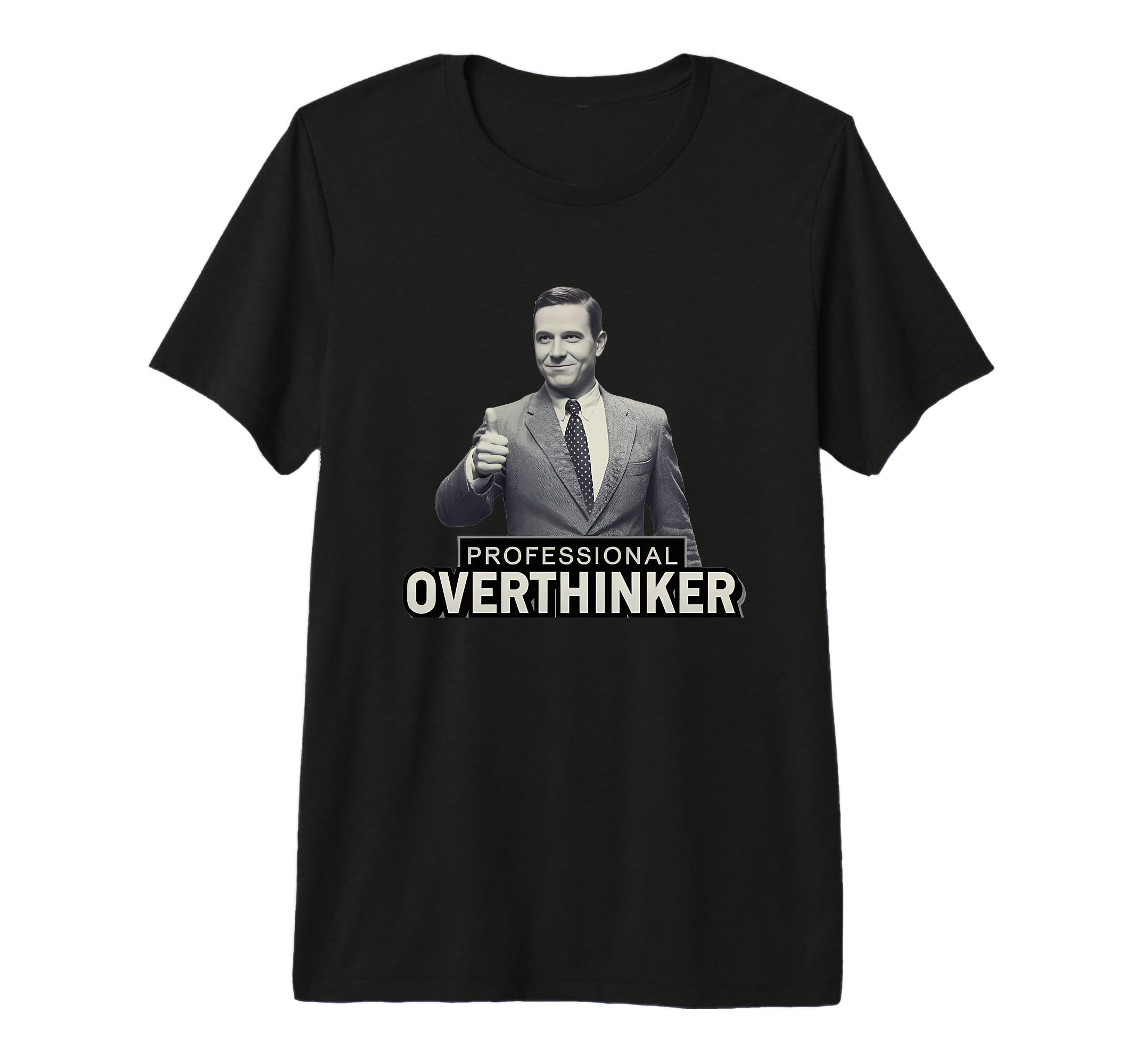 Professional Overthinker Tri Blend T-Shirt - Minimalist Print Men Women - T-Shirt, Sweatshirt, Hoodie