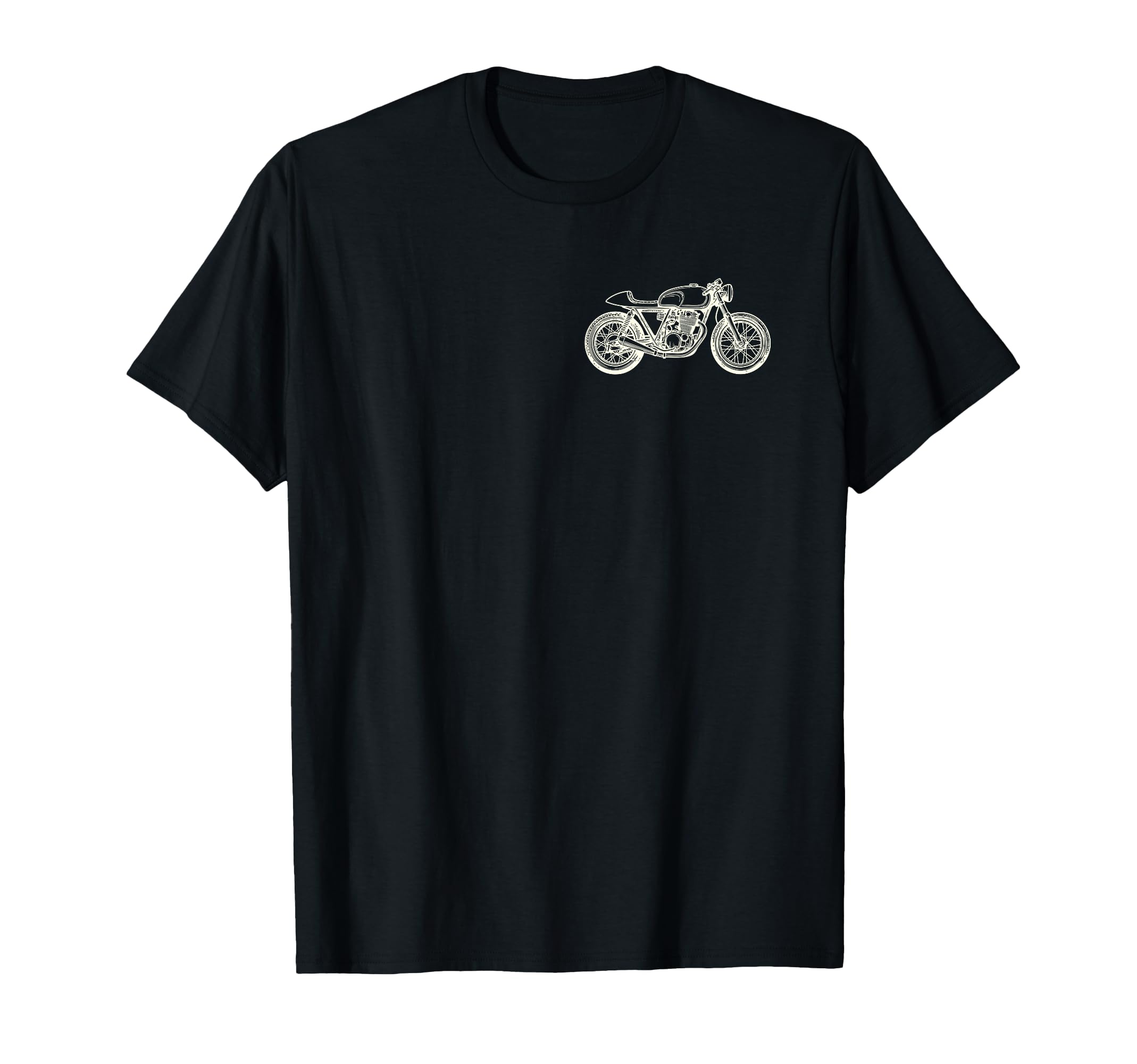 Motorcycle Club Cafe Racer Pocket T-Shirt - Aesthetic Graphic for Adults - T-Shirt, Sweatshirt, Hoodie