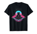 Synthwave Cat Samurai Mediation T-Shirt - Casual Everyday Wear Men Women - T-Shirt, Sweatshirt, Hoodie