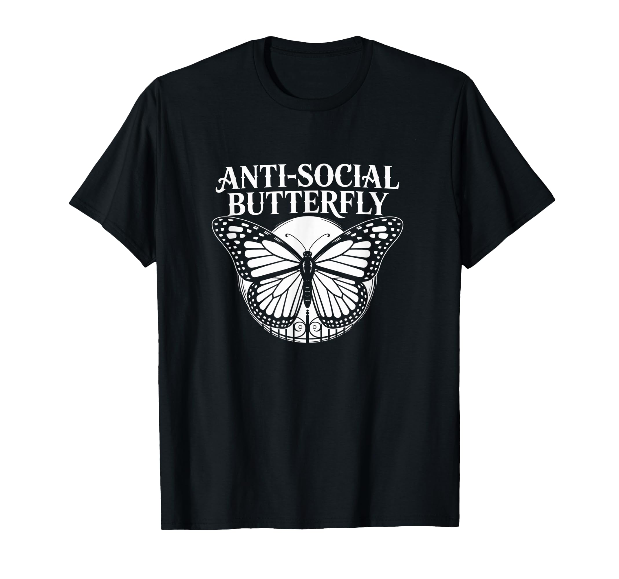 Gothic Antisocial Butterfly Aesthetic T-Shirt - Aesthetic Graphic Unisex - T-Shirt, Sweatshirt, Hoodie