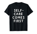 Threadless Me And Moon Self Care Comes T-Shirt - Minimalist Print Unisex - T-Shirt, Sweatshirt, Hoodie