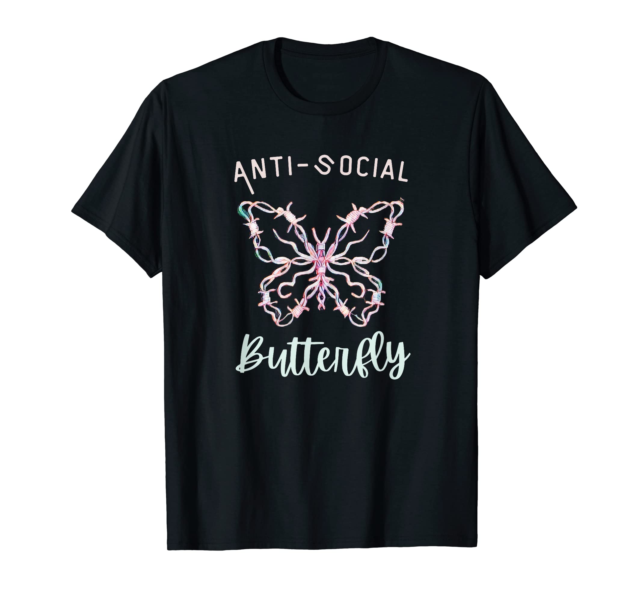 Anti Social Butterfly T-Shirt - Streetwear Style Unisex - T-Shirt, Sweatshirt, Hoodie