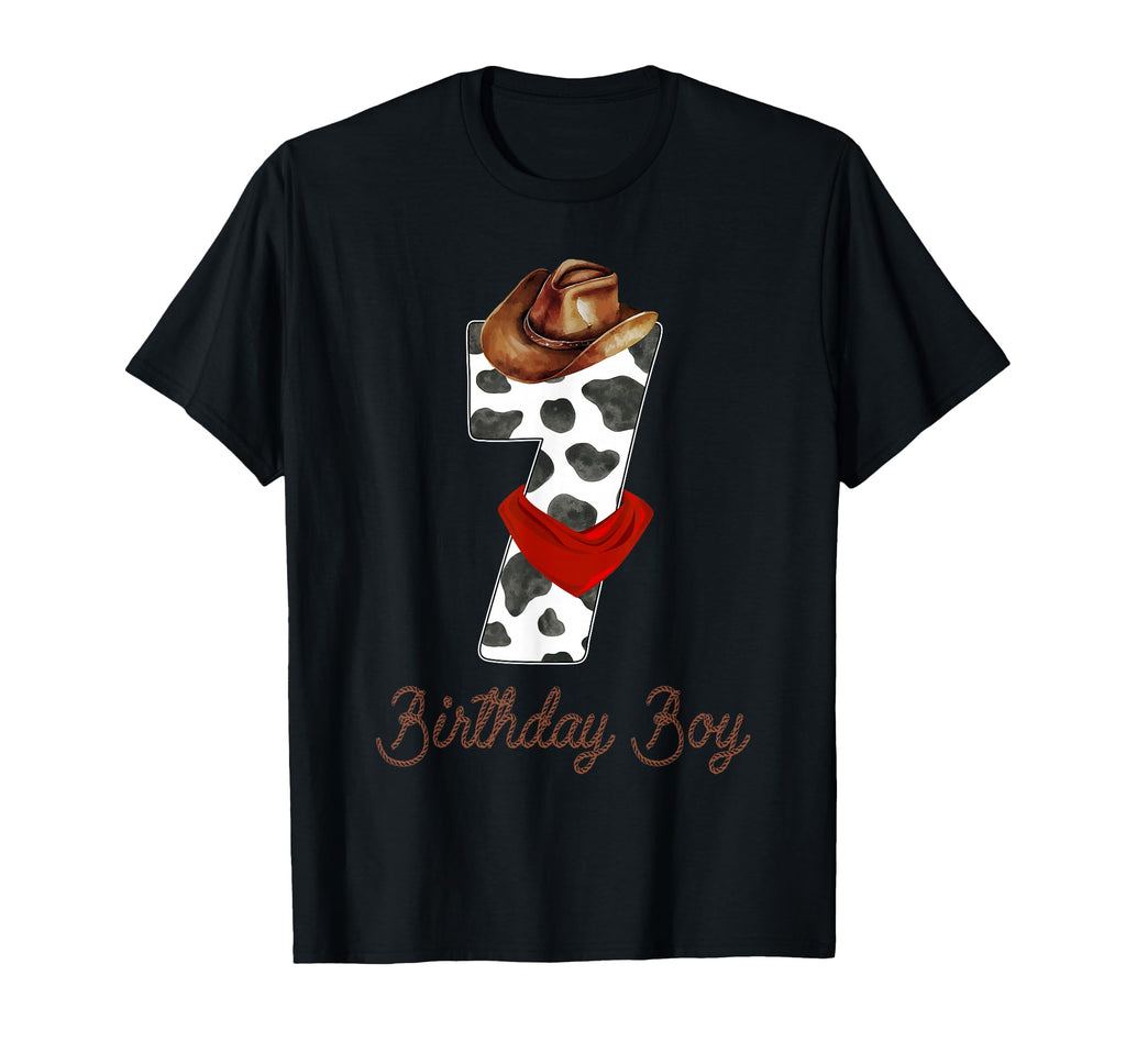 Its My 7Th Birthday 7 Years Old Cowboy T-Shirt - Aesthetic Graphic Unisex - T-Shirt, Sweatshirt, Hoodie
