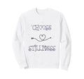 Choose Stillness Minimalist Heart Arrow Sweatshirt - Trendy Graphic Unisex - T-Shirt, Sweatshirt, Hoodie
