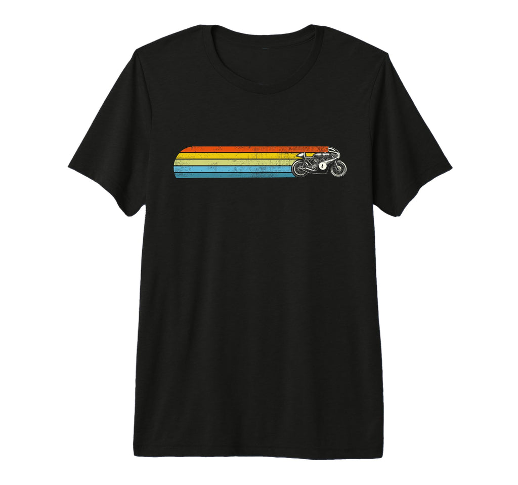 Motorbike Setting Sun Old School T-Shirt - Minimalist Print Unisex - T-Shirt, Sweatshirt, Hoodie
