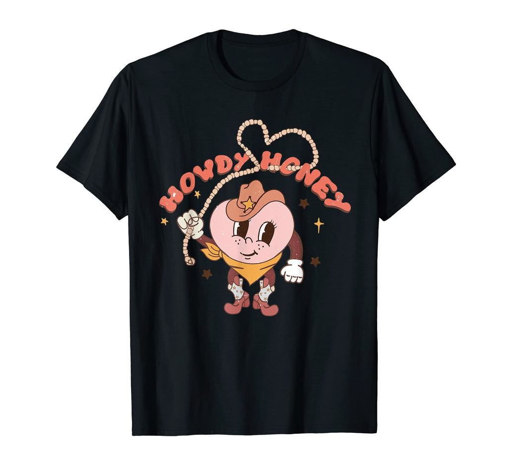 Howdy Valentines Cowgirl Honey Cowboy T-Shirt - Minimalist Print Unisex - T-Shirt, Sweatshirt, Hoodie