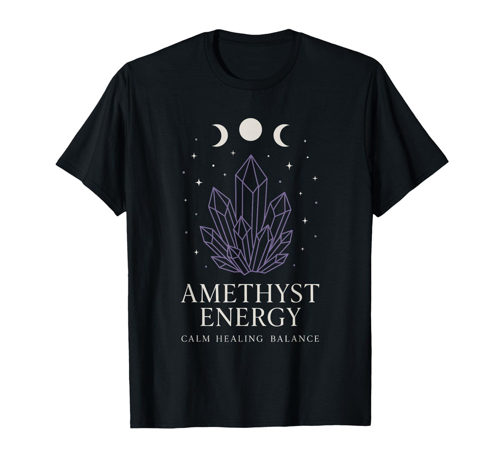 Amethyst Addict Healing Crystal T-Shirt - Fun Novelty Design for Adults - T-Shirt, Sweatshirt, Hoodie