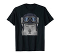 Canaan Dog Wearing Motorcycle Helmet T-Shirt - Novelty Apparel for Adults - T-Shirt, Sweatshirt, Hoodie