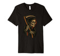 Tattoo Grim Reaper Traditional Flash T-Shirt - Minimalist Print Men Women - T-Shirt, Sweatshirt, Hoodie