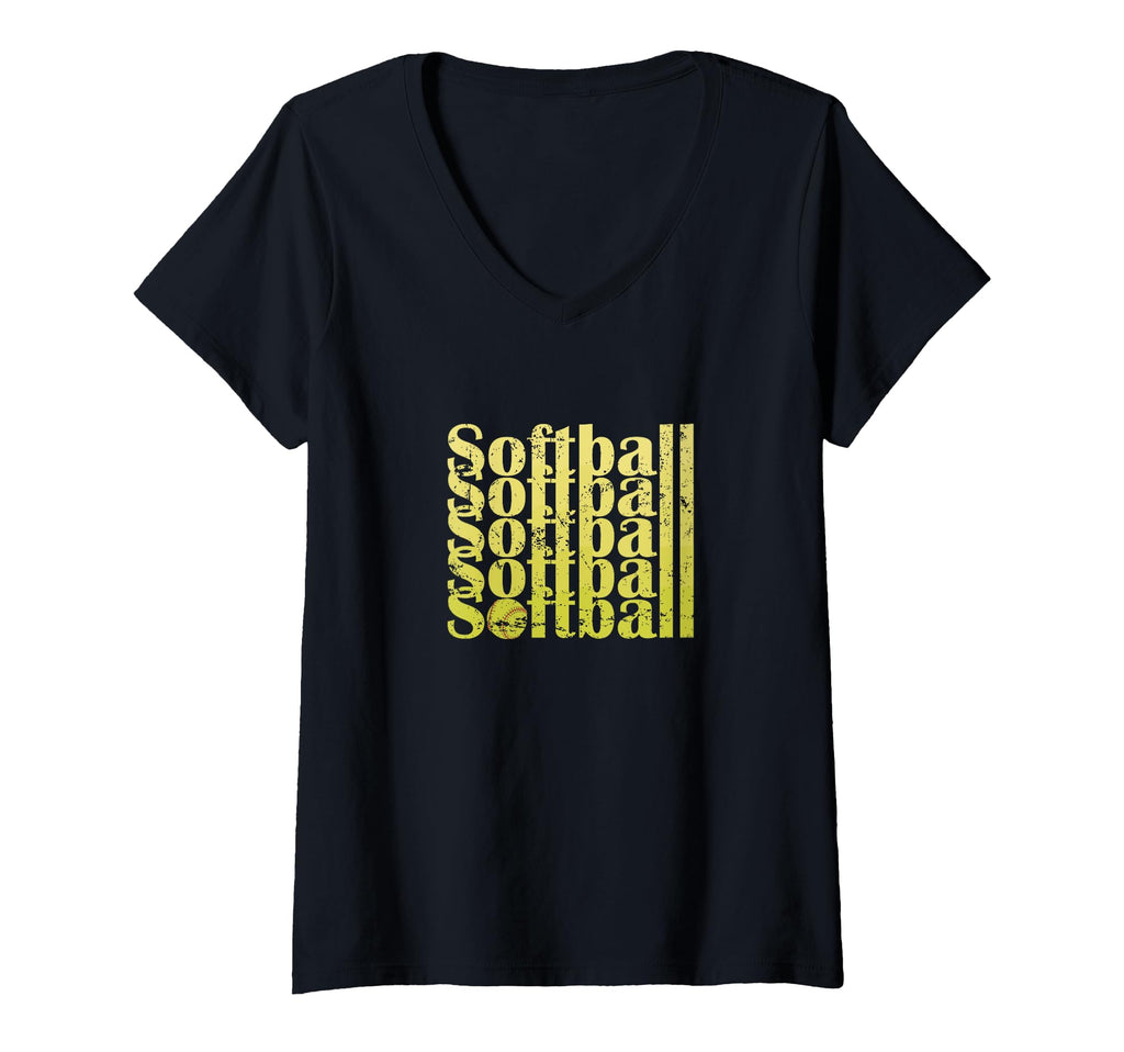 Softball Sports Typography Softball T-Shirt - Custom Art Print Men Women - T-Shirt, Sweatshirt, Hoodie