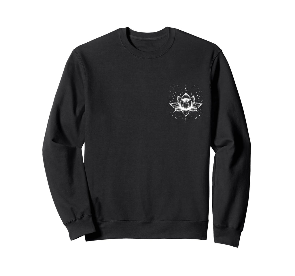 Lotus Flower Pocket Mindfulness Sweatshirt - Aesthetic Graphic Unisex - T-Shirt, Sweatshirt, Hoodie