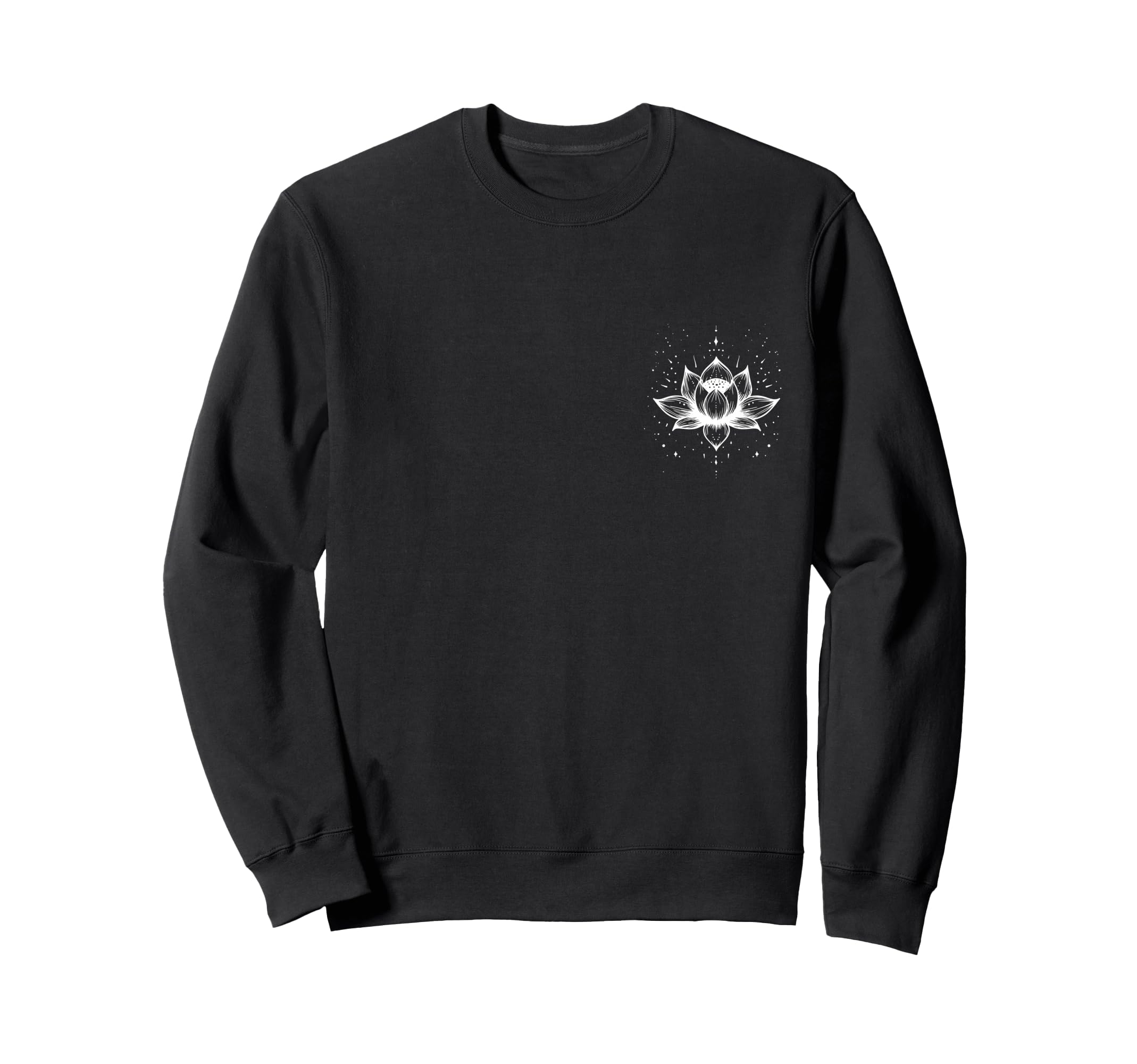 Lotus Flower Pocket Mindfulness Sweatshirt - Aesthetic Graphic Unisex - T-Shirt, Sweatshirt, Hoodie