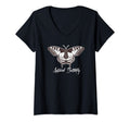 Womens Antisocial Butterfly V Neck T-Shirt - Novelty Apparel for Adults - T-Shirt, Sweatshirt, Hoodie