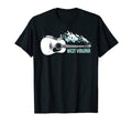 West Virginia Acoustic Guitar Mountains T-Shirt - Graphic Print for Adults - T-Shirt, Sweatshirt, Hoodie