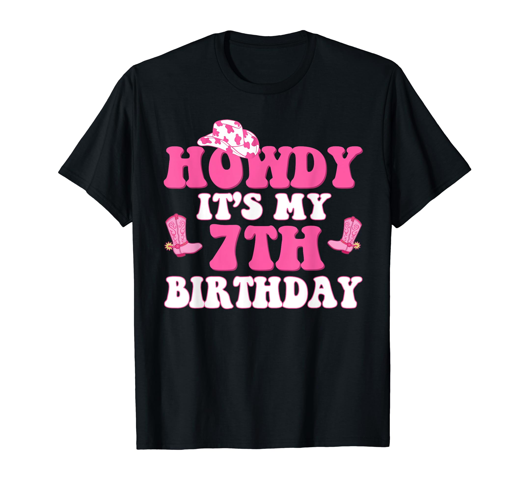 7Th Birthday Outfit Cowgirl Western T-Shirt - Unique Graphic for Adults - T-Shirt, Sweatshirt, Hoodie