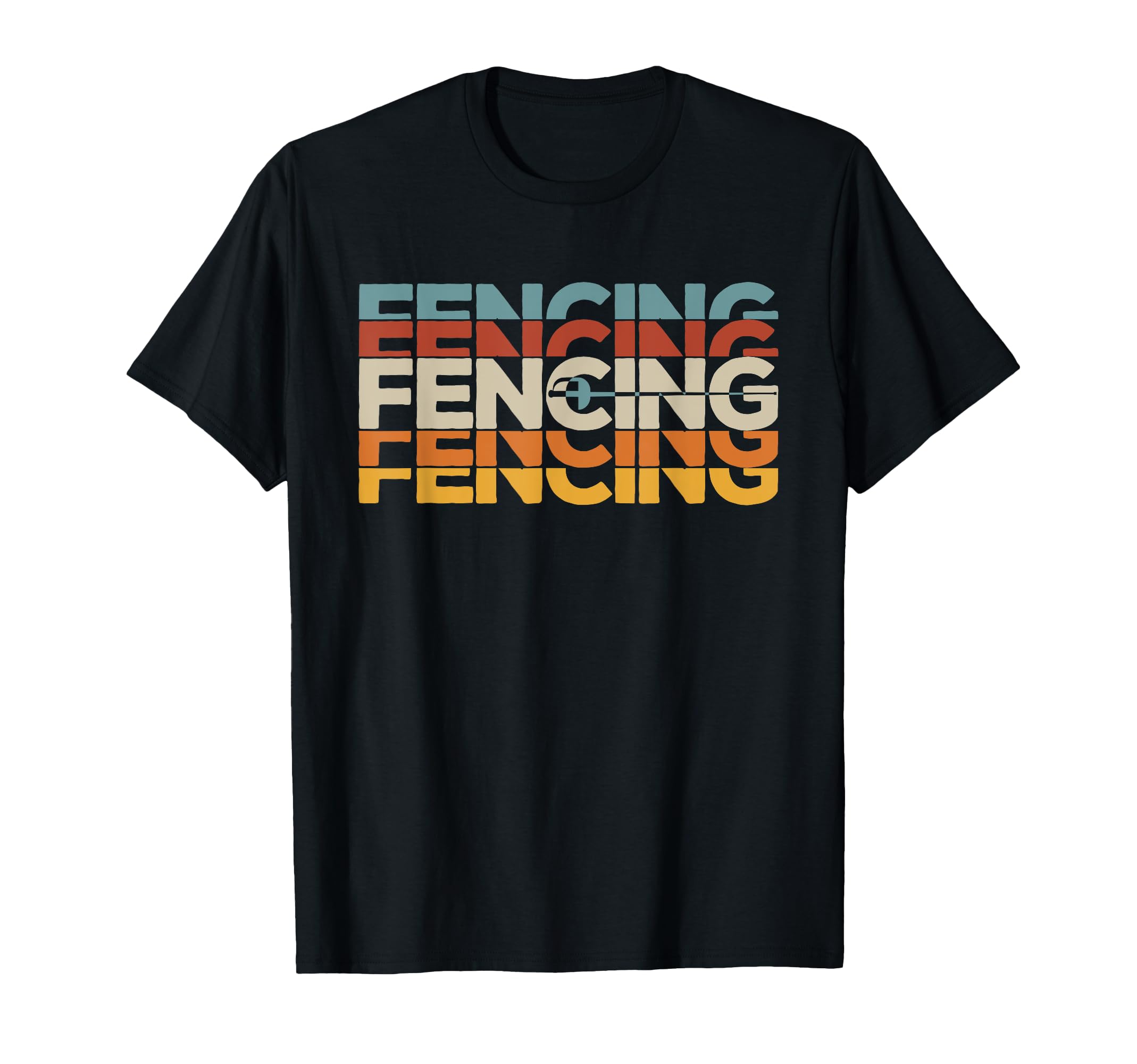 Fencing Sword Typography Fencer T-Shirt - Streetwear Style for Adults - T-Shirt, Sweatshirt, Hoodie