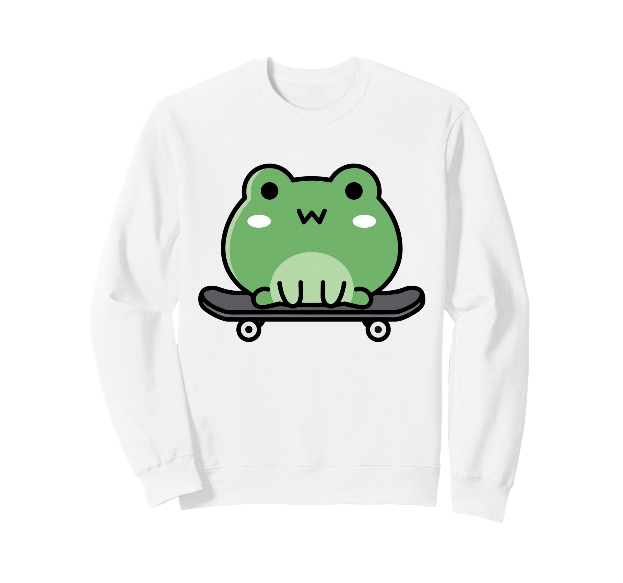 Skateboarding Frog Kawaii Sweatshirt - Streetwear Style Men Women - T-Shirt, Sweatshirt, Hoodie