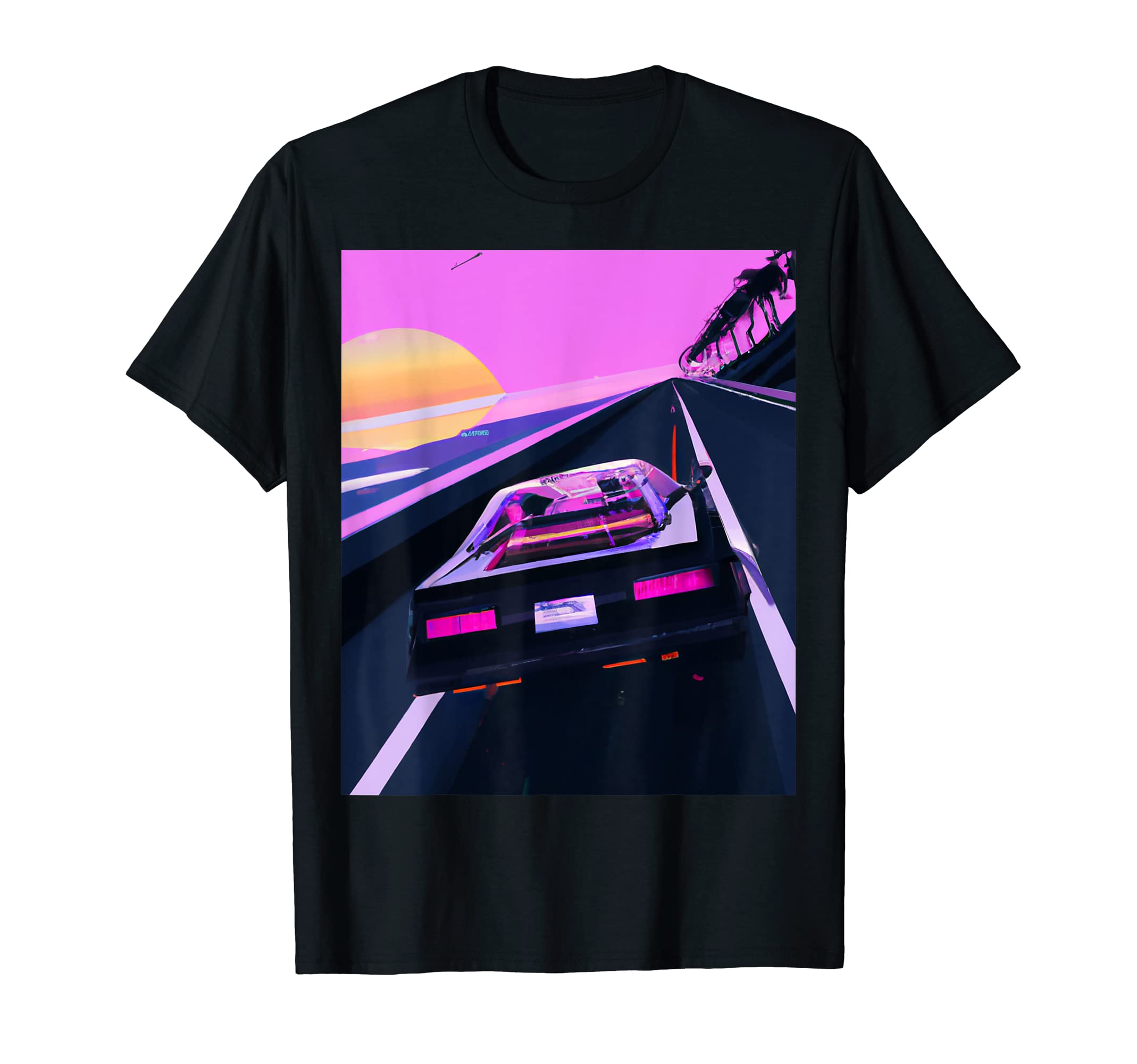 Vaporwave Aesthetic Sports Car Driving T-Shirt - Streetwear Style Unisex - T-Shirt, Sweatshirt, Hoodie
