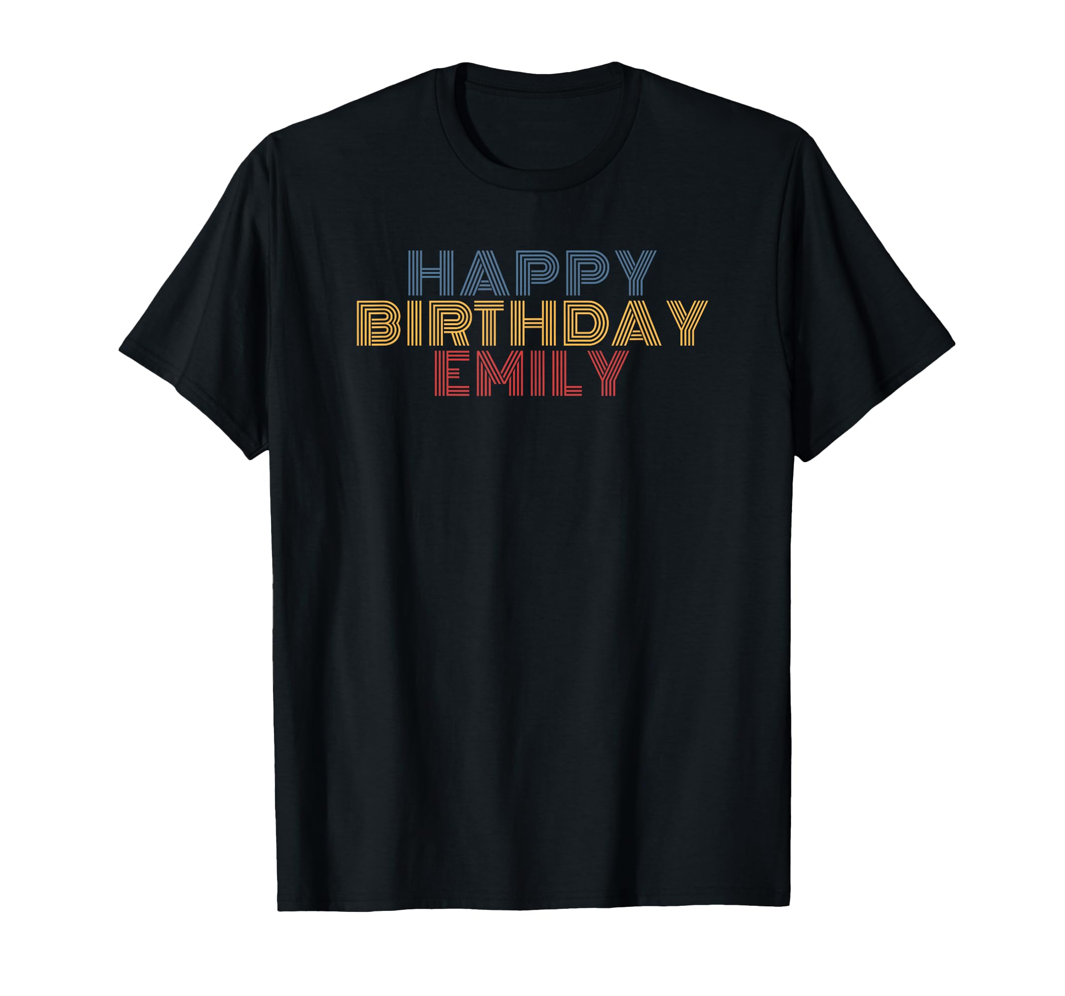 Happy Birthday Emily Personalized Name T-Shirt - Trendy Graphic for Adults - T-Shirt, Sweatshirt, Hoodie