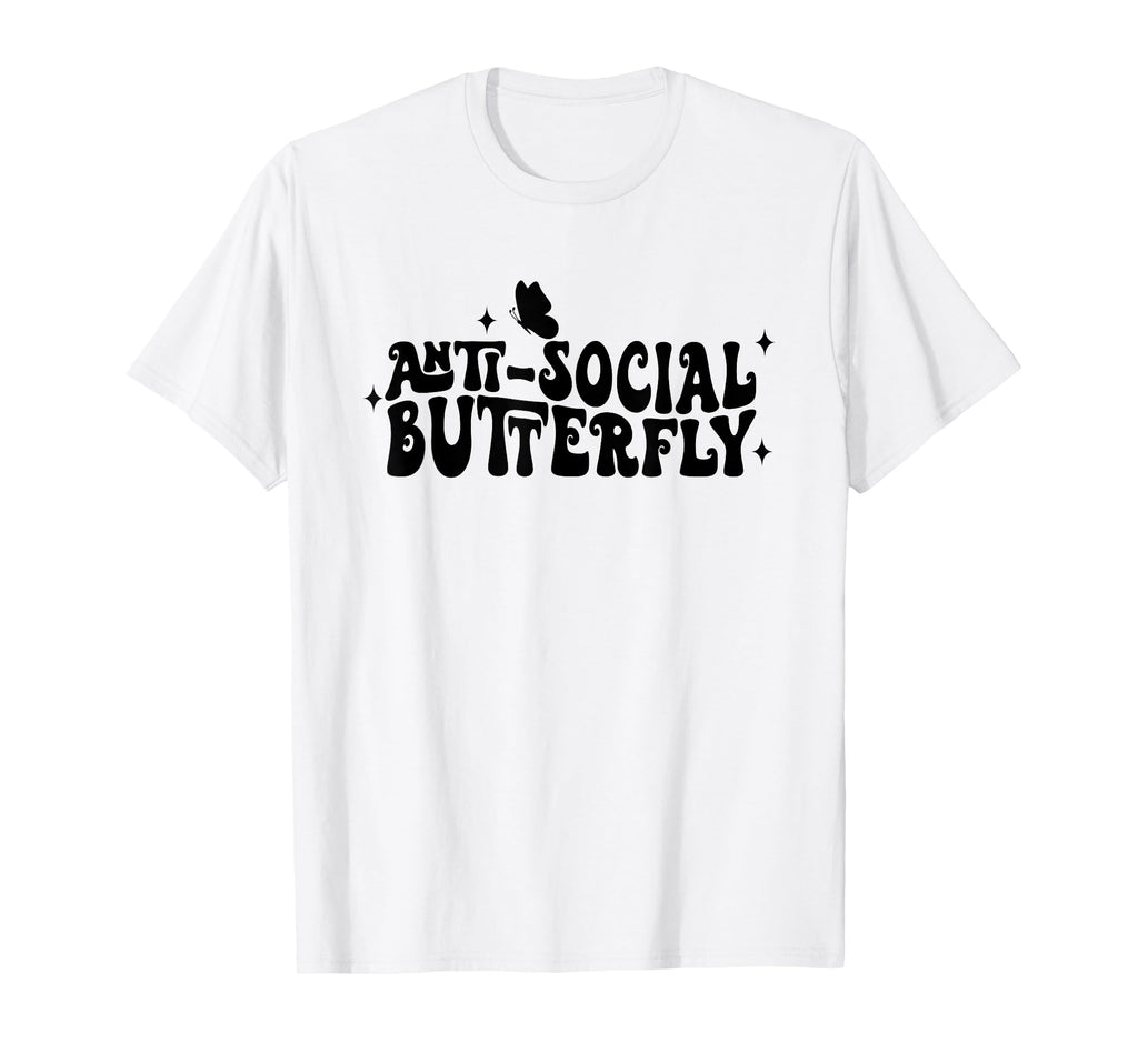 Anti Social Butterfly Introvert T-Shirt - Trendy Graphic for Adults - T-Shirt, Sweatshirt, Hoodie