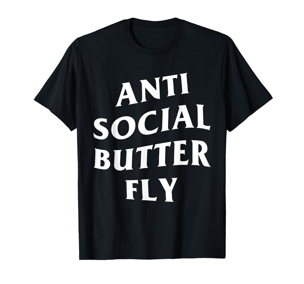 Anti Social Butterfly T-Shirt - Unique Graphic for Adults - T-Shirt, Sweatshirt, Hoodie