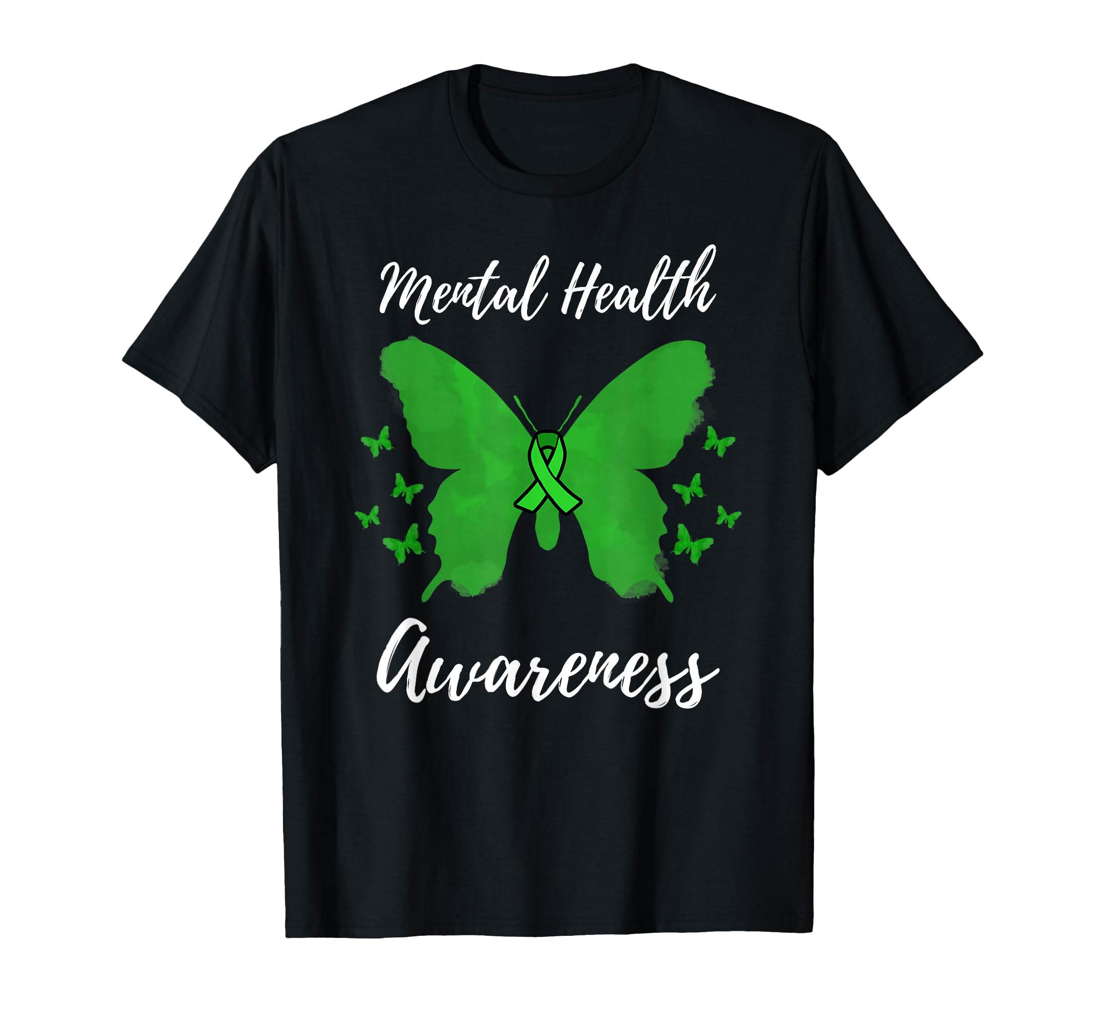 Green Ribbon Mental Health Awareness T-Shirt - Streetwear Style Men Women - T-Shirt, Sweatshirt, Hoodie
