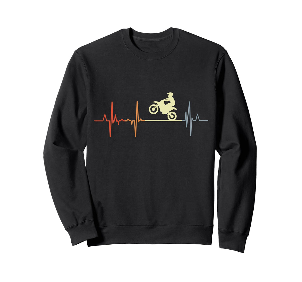 Motocross Heart Line Motorcycle Sweatshirt - Fun Novelty Design Unisex - T-Shirt, Sweatshirt, Hoodie