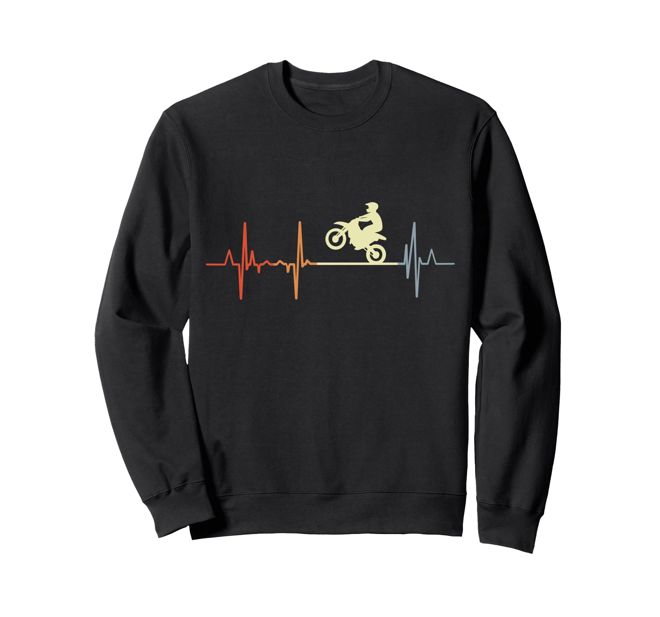 Motocross Heart Line Motorcycle Sweatshirt - Fun Novelty Design Unisex - T-Shirt, Sweatshirt, Hoodie