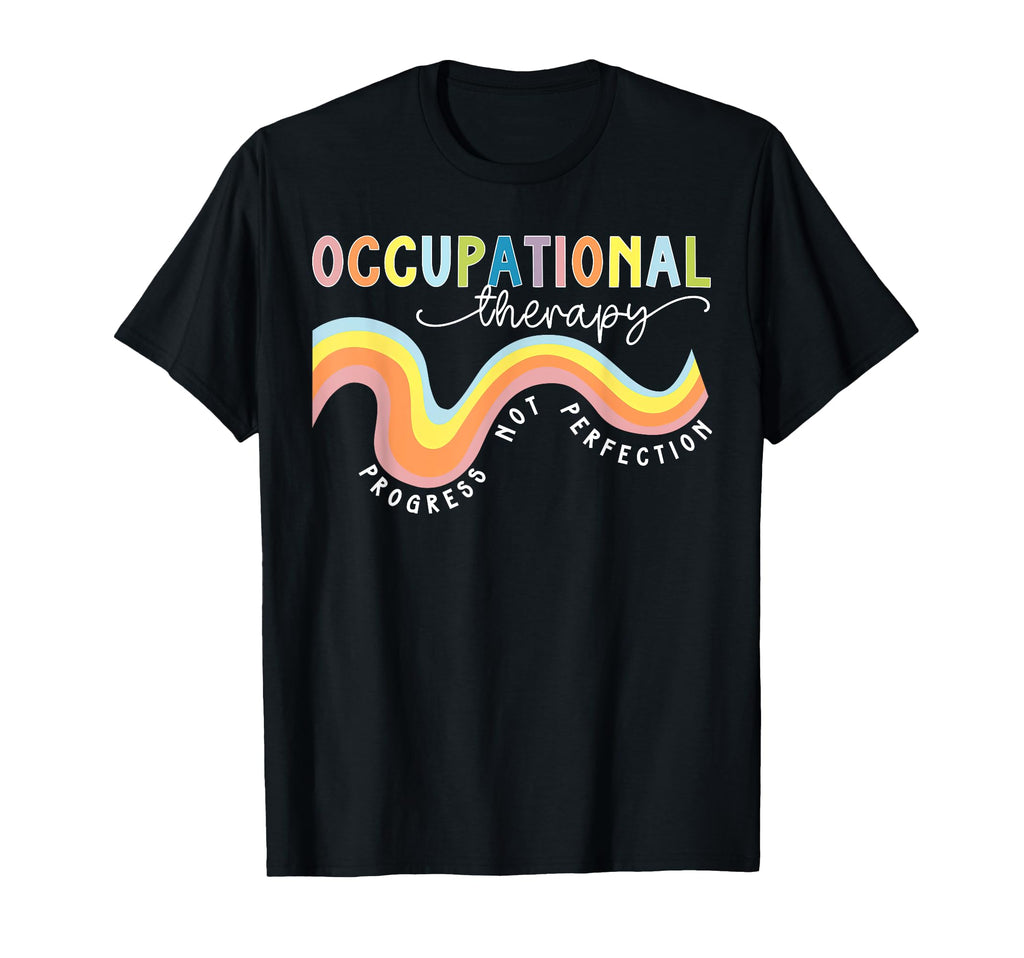 Groovy Rainbow Occupational Therapy T-Shirt - Aesthetic Graphic Unisex - T-Shirt, Sweatshirt, Hoodie