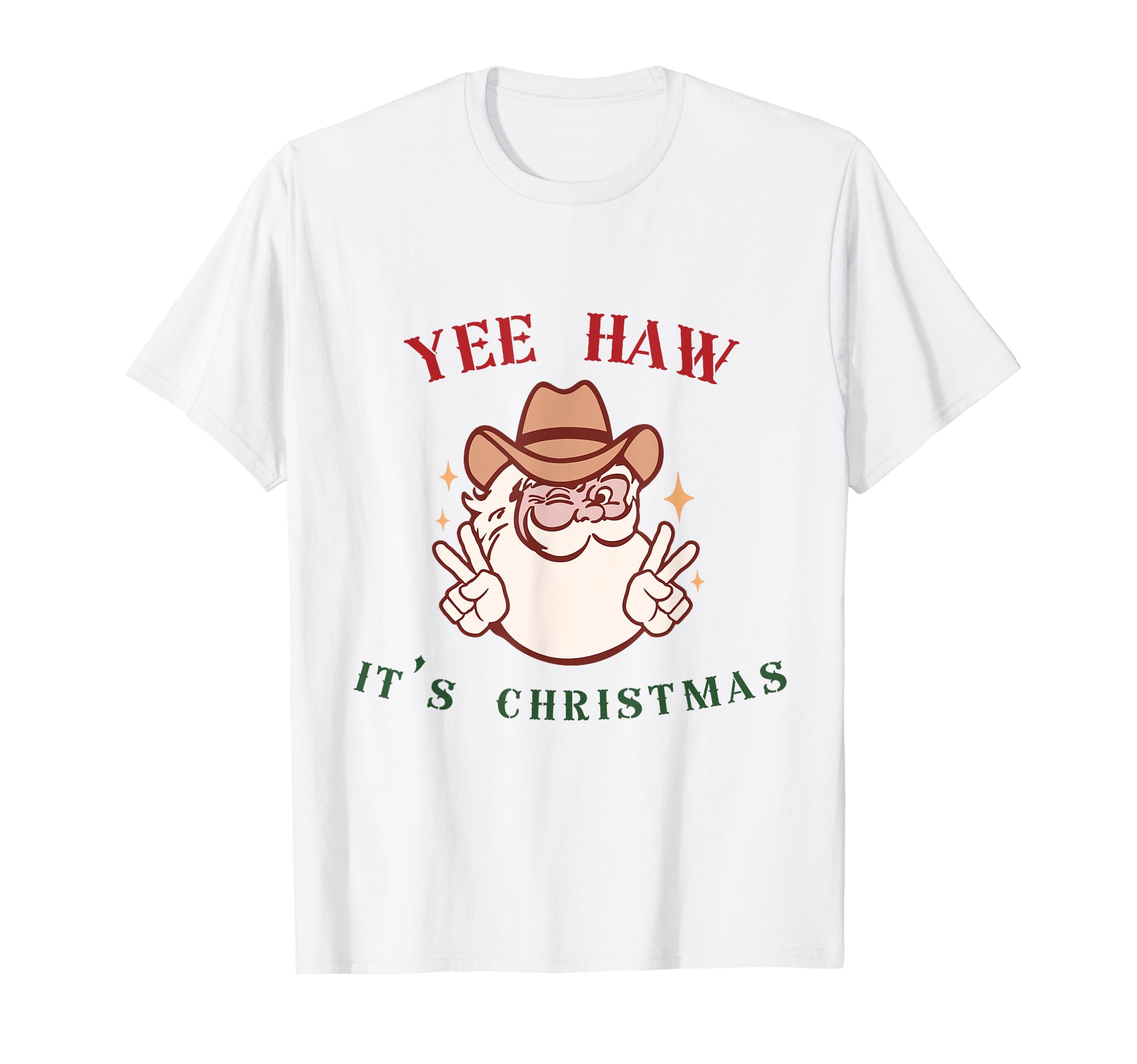 Western Cowboy Santa Yee Haw Its T-Shirt - Minimalist Print Men Women - T-Shirt, Sweatshirt, Hoodie