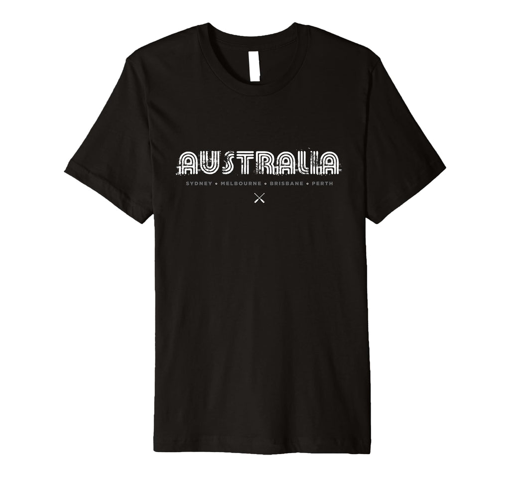 Australia 70S 80S Type T-Shirt - Custom Art Print Men Women - T-Shirt, Sweatshirt, Hoodie
