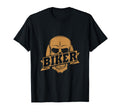 Biker Skull Motorcycle T-Shirt - Novelty Apparel for Adults - T-Shirt, Sweatshirt, Hoodie