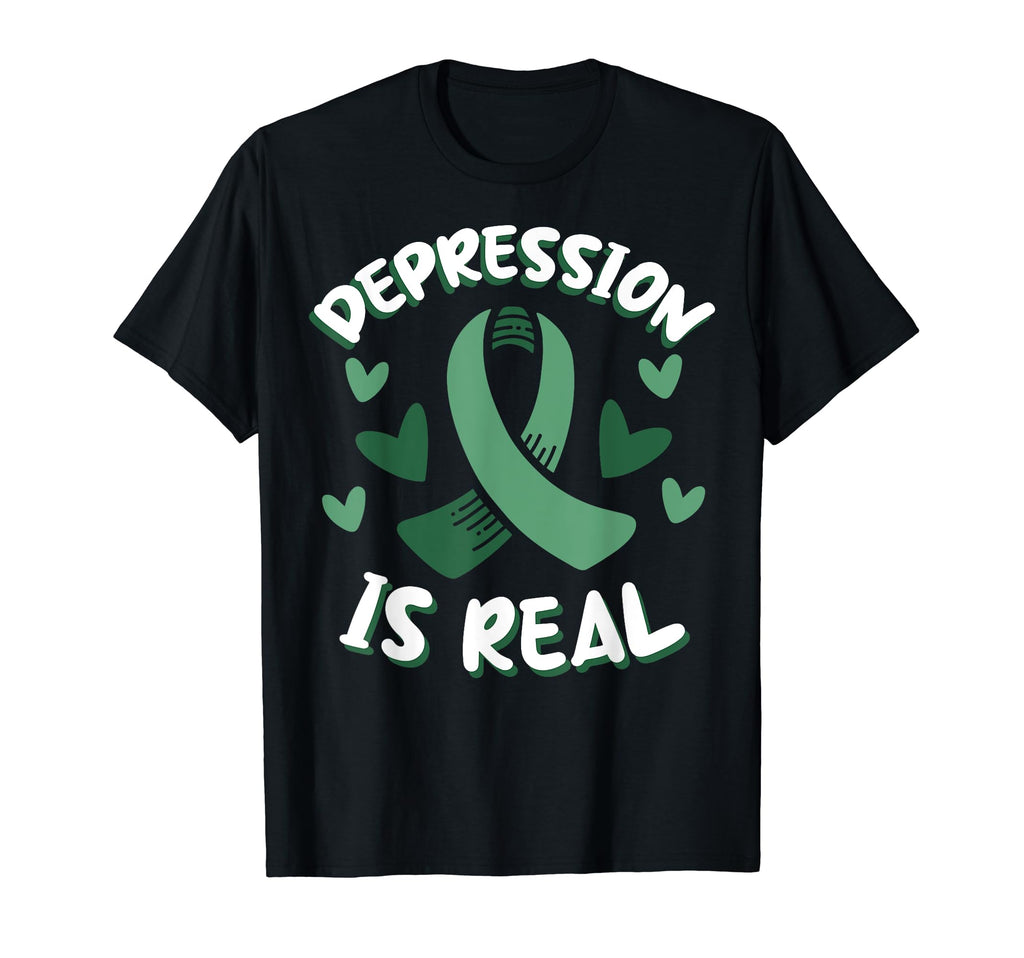 Depression Is Real Depression Mental T-Shirt - Unique Graphic Men Women - T-Shirt, Sweatshirt, Hoodie