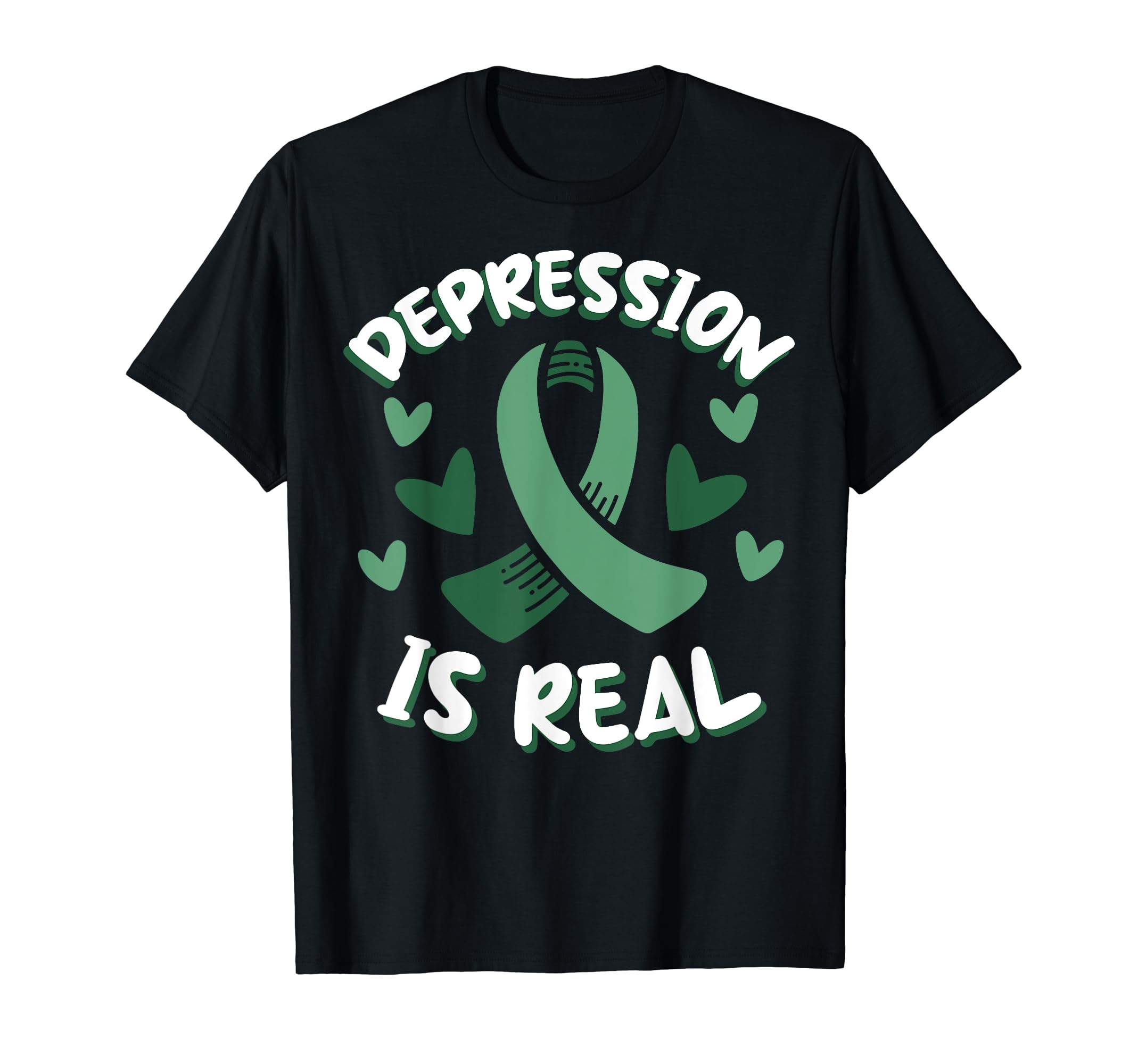 Depression Is Real Depression Mental T-Shirt - Unique Graphic Men Women - T-Shirt, Sweatshirt, Hoodie