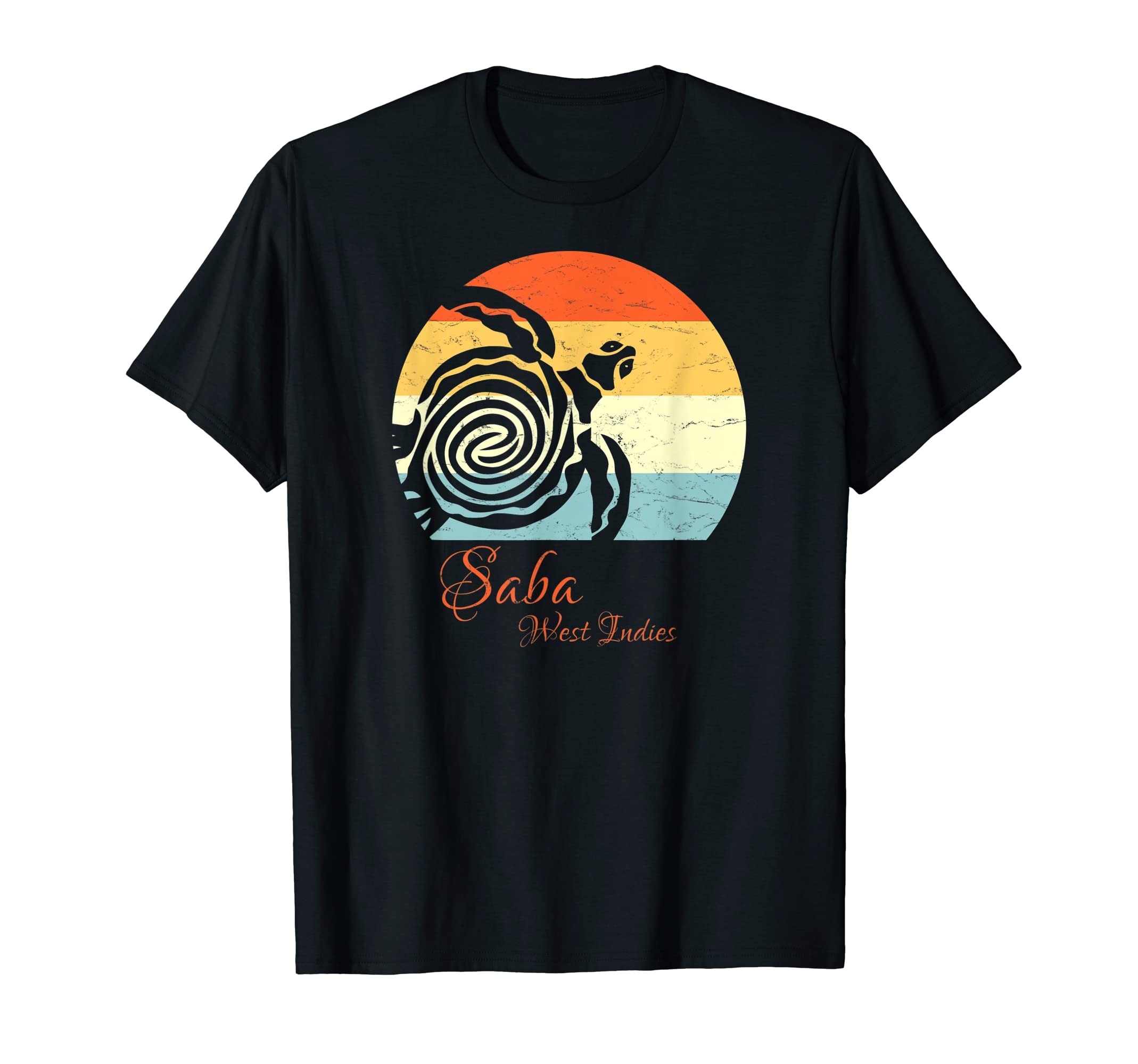 Saba West Indies Sea Turtle T-Shirt - Fun Novelty Design for Adults - T-Shirt, Sweatshirt, Hoodie