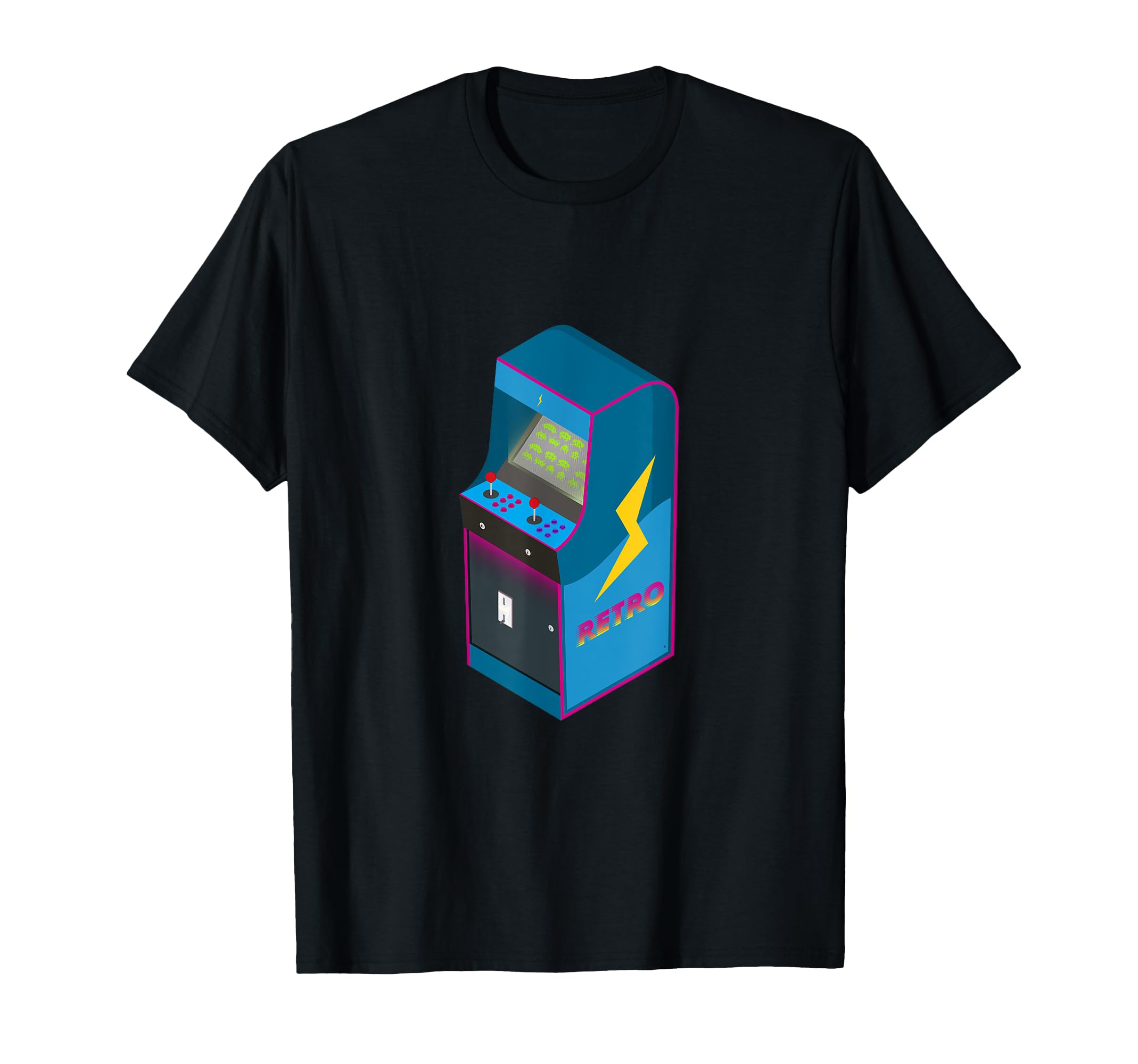 Arcade Machine Neon Pixel 80S Arcade T-Shirt - Fun Novelty Design Unisex - T-Shirt, Sweatshirt, Hoodie