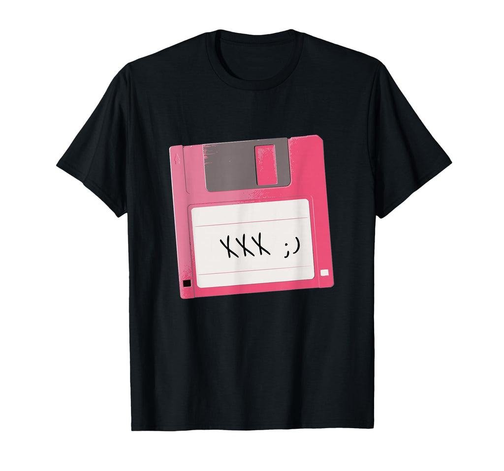 Floppy Disk Wink Funny Old School T-Shirt - Casual Everyday Wear Men Women - T-Shirt, Sweatshirt, Hoodie