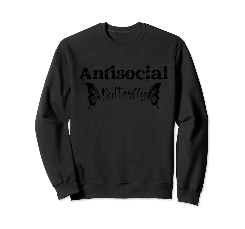 Antisocial Butterfly Sweatshirt - Graphic Print Men Women - T-Shirt, Sweatshirt, Hoodie